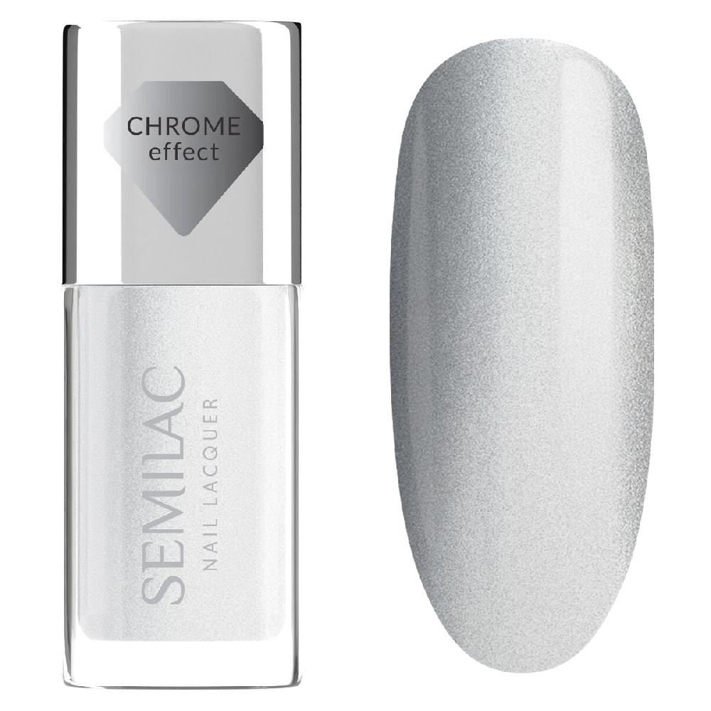 semilac 115 Nail Lacquer Silver Chrome - Semilac Regular Nail Polish nail polish