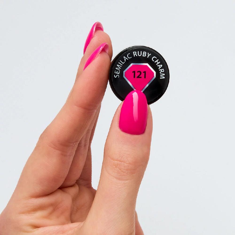 Semilac 121 Ruby Charm - Semilac Soak Off Gel / Hybrid Nail Polish UV Hybrid Color