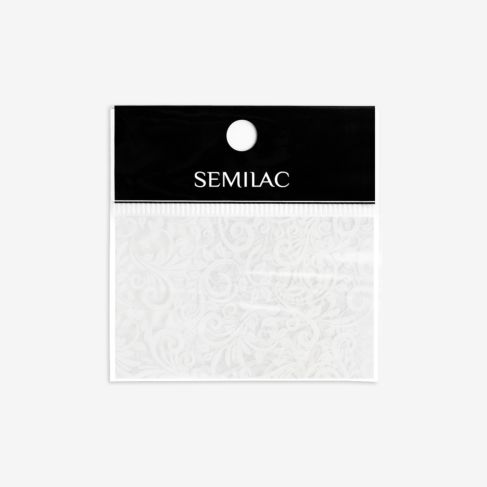 semilac 13 WHITE LACE Semilac Nail Transfer Foil Nail Art