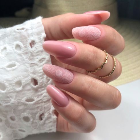 Semilac 14 WHITE LACE Semilac Nail Transfer Foil Nail Art