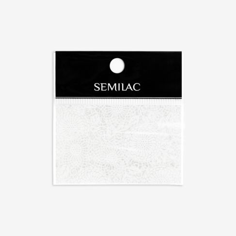 semilac 14 WHITE LACE Semilac Nail Transfer Foil Nail Art