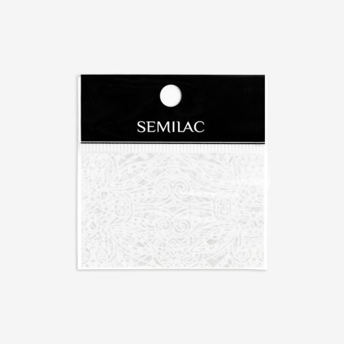semilac 15 WHITE LACE Semilac Nail Transfer Foil Nail Art