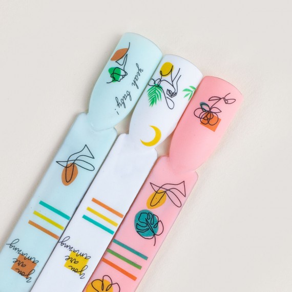 Semilac 16 ART FLOWERS Semilac Nail Stickers Nail Art