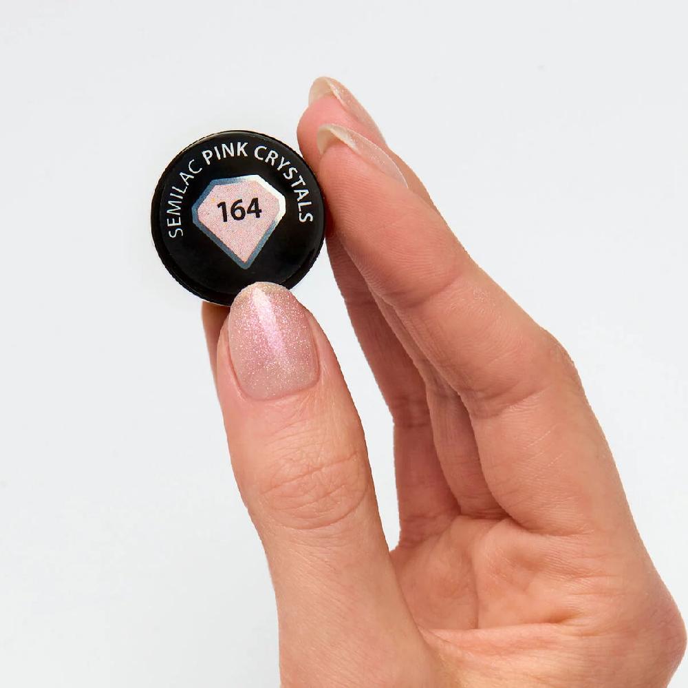 Semilac 164 Pink Crystals - Semilac Soak Off Gel / Hybrid Nail Polish UV Hybrid Color