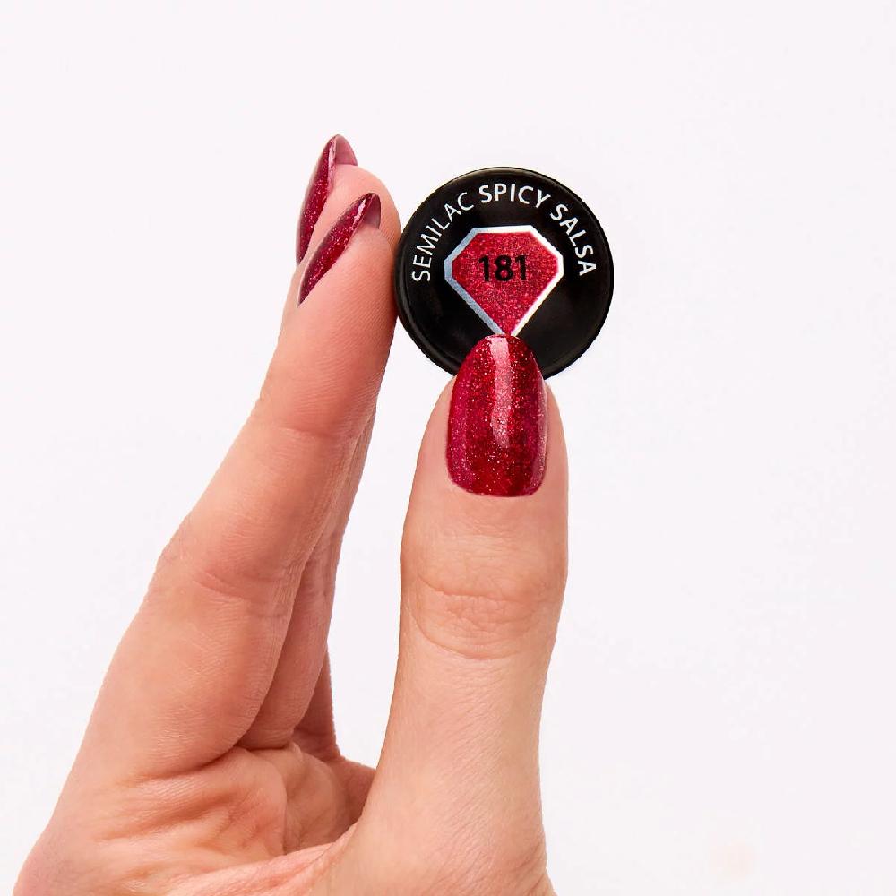 Semilac 181 Spicy Salsa - Semilac Soak Off Gel / Hybrid Nail Polish UV Hybrid Color