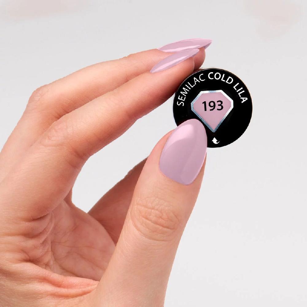 Semilac 193 Cold Lila - Semilac Soak Off Gel / Hybrid Nail Polish UV Hybrid Color