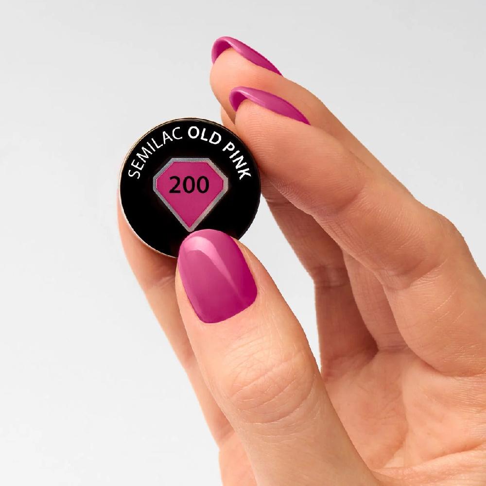 Semilac 200 Old Pink - Semilac Soak Off Gel / Hybrid Nail Polish UV Hybrid Color