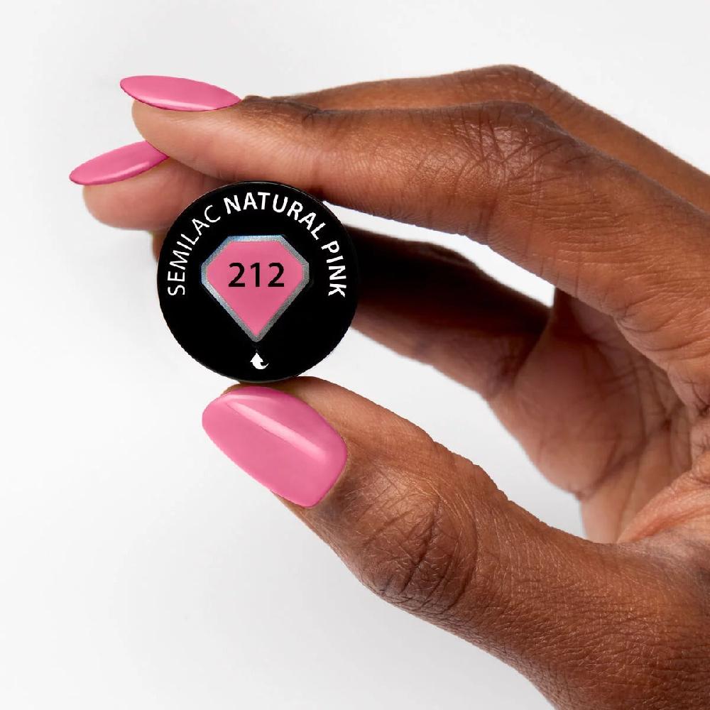 Semilac 212 Business Line Natural Pink - Semilac Soak Off Gel / Hybrid Nail Polish UV Hybrid Color