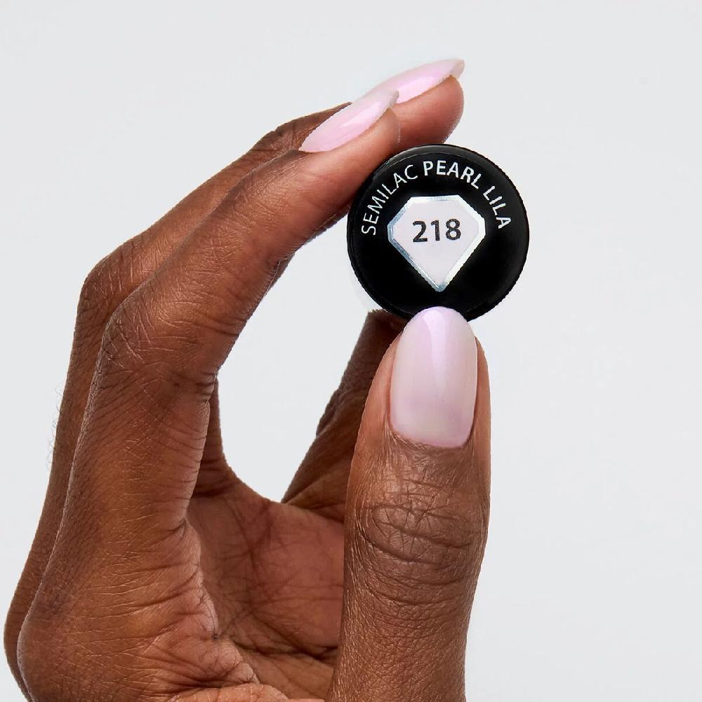 Semilac 218 Pearl Lila - Semilac Soak Off Gel / Hybrid Nail Polish UV Hybrid Color