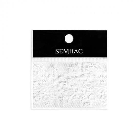 semilac 22 WHITE LACE Semilac Nail Transfer Foil Nail Art