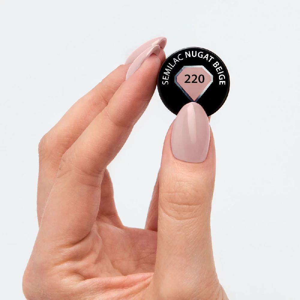 Semilac 220 Business Line Nugat Beige - Semilac Soak Off Gel / Hybrid Nail Polish UV Hybrid Color