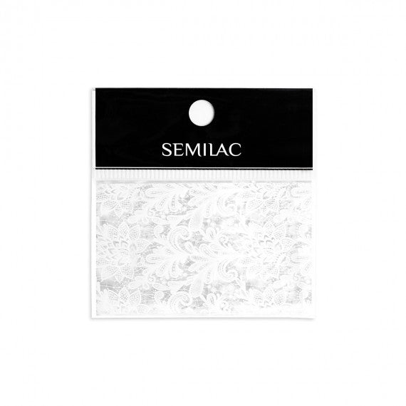 semilac 23 WHITE LACE Semilac Nail Transfer Foil Nail Art