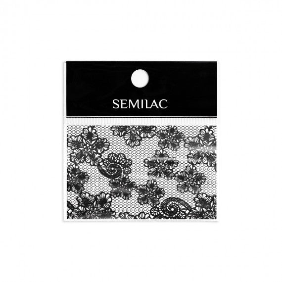 semilac 24 BLACK LACE Semilac Nail Transfer Foil Nail Art