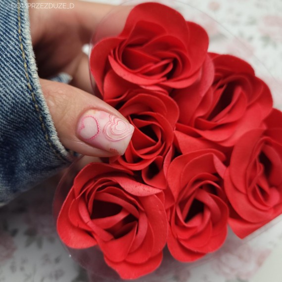 Semilac 26 PINK HART Semilac Nail Transfer Foil Nail Art