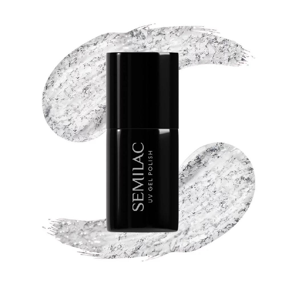 semilac 292 Silver Shimmer - Semilac Soak Off Gel / Hybrid Nail Polish UV Hybrid Base/Top