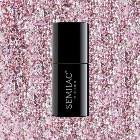 Semilac 293 ROSE GOLD SHIMMER - Semilac Soak Off Gel / Hybrid Nail Polish UV Hybrid Color