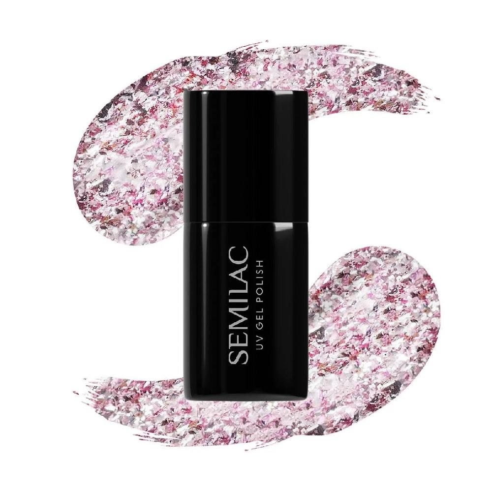 semilac 293 ROSE GOLD SHIMMER - Semilac Soak Off Gel / Hybrid Nail Polish UV Hybrid Color