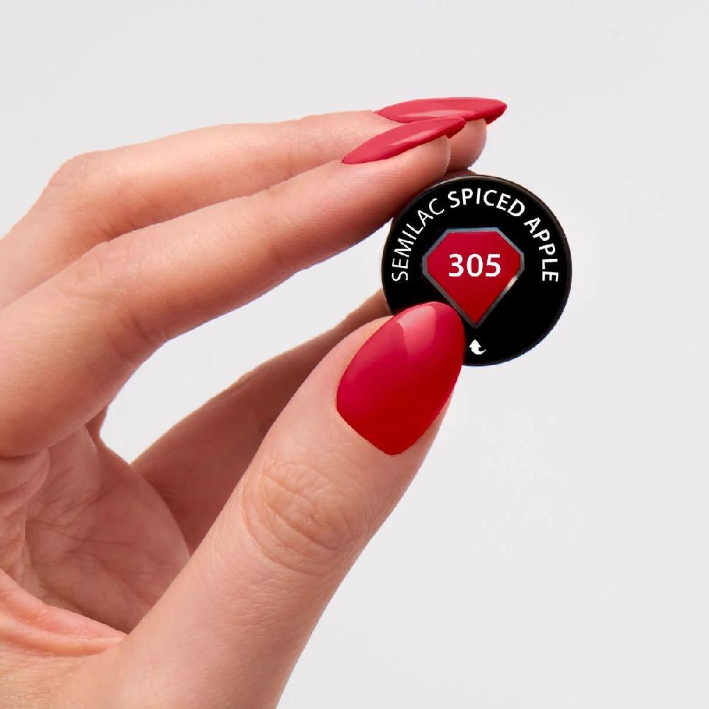 Semilac 305 SPICED APPLE - Semilac Soak Off Gel / Hybrid Nail Polish UV Hybrid Color