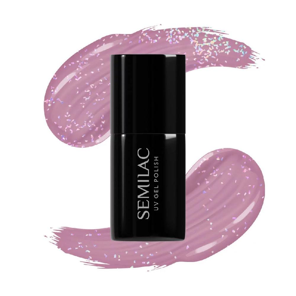 semilac 319 Shimmer Dust Pink - Semilac Soak Off Gel / Hybrid Nail Polish UV Hybrid Color