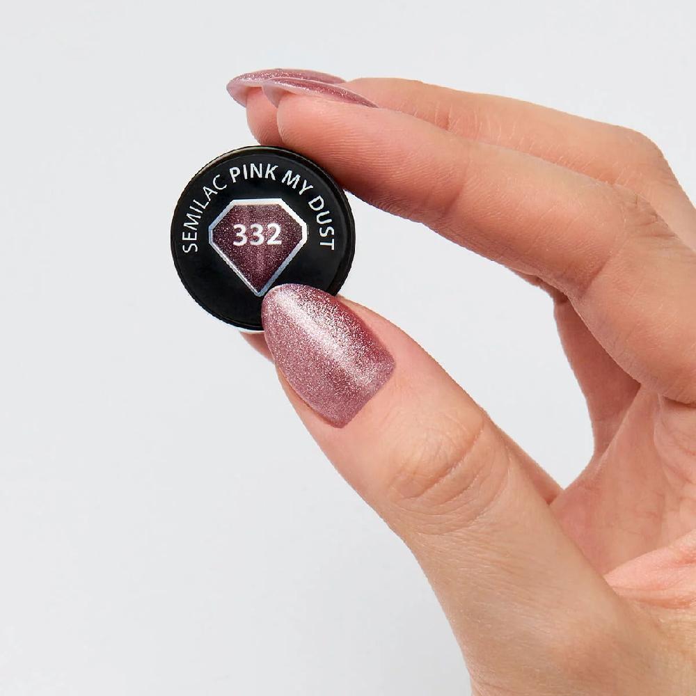Semilac 332 Pink My Dust - Semilac Soak Off Gel / Hybrid Nail Polish UV Hybrid Color