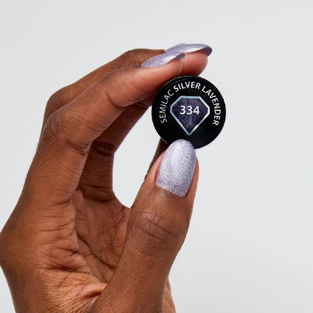 Semilac 334 Silver Lavender - Semilac Soak Off Gel / Hybrid Nail Polish UV Hybrid Color