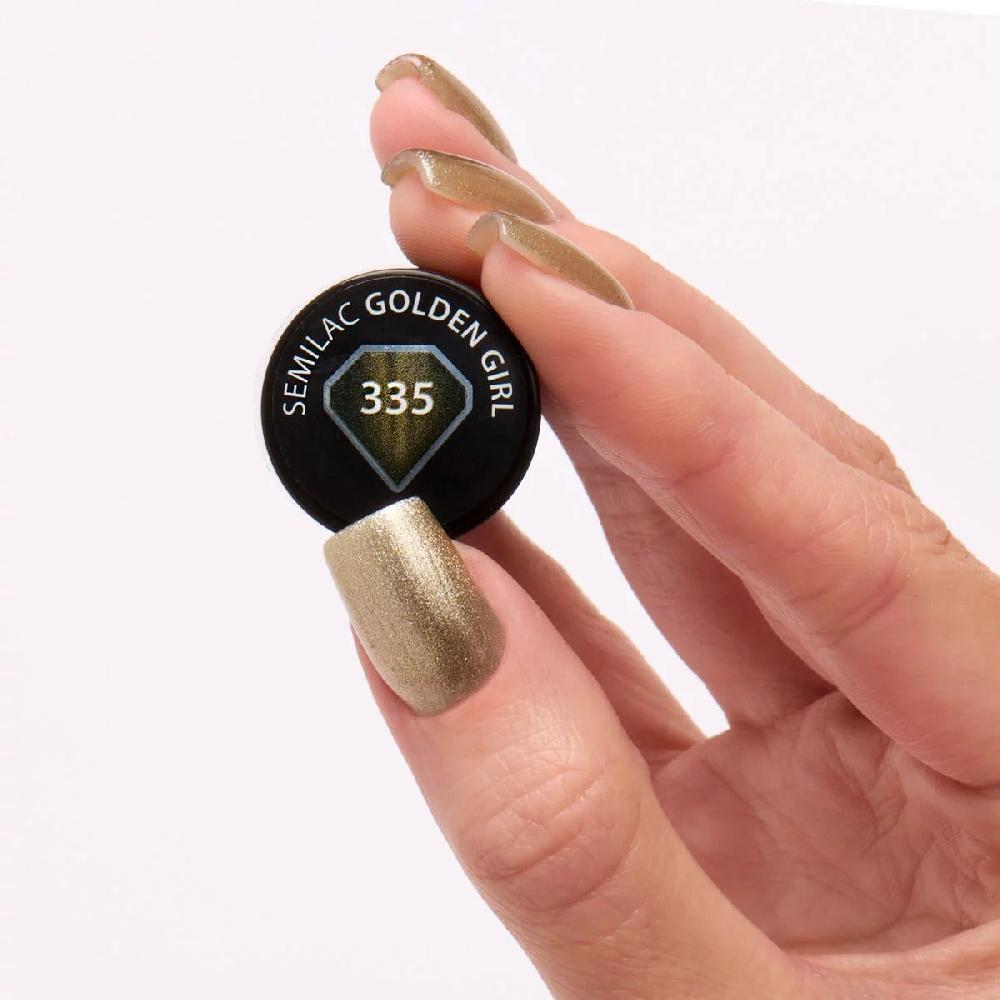Semilac 335 Golden Girl - Semilac Soak Off Gel / Hybrid Nail Polish UV Hybrid Color