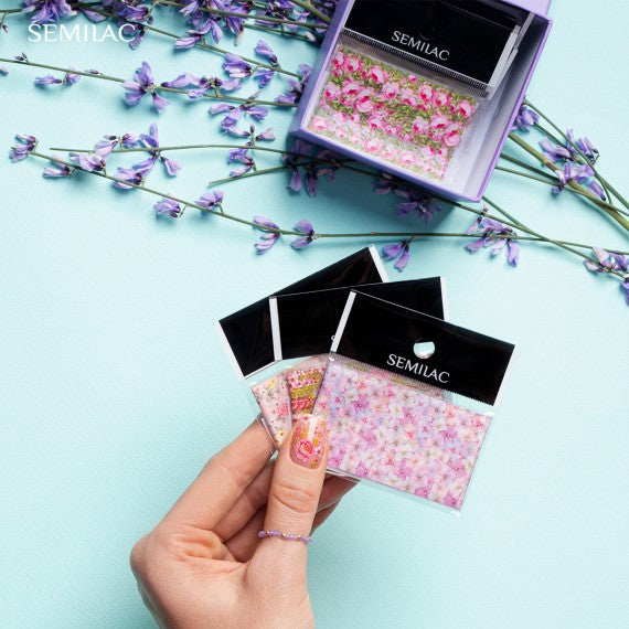 Semilac 34 BLOOMING FLOWERS Semilac Nail Transfer Foil Nail Art