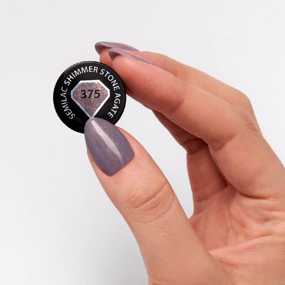 Semilac 375 Shimmer Stone Agate - Semilac Soak Off Gel / Hybrid Nail Polish UV Hybrid Color
