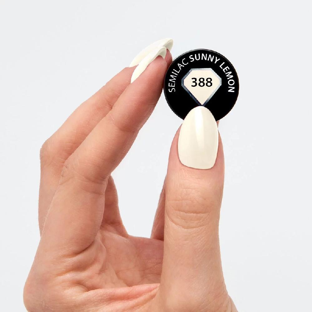 Semilac 388 Sunny Lemon - Semilac Soak Off Gel / Hybrid Nail Polish UV Hybrid Color