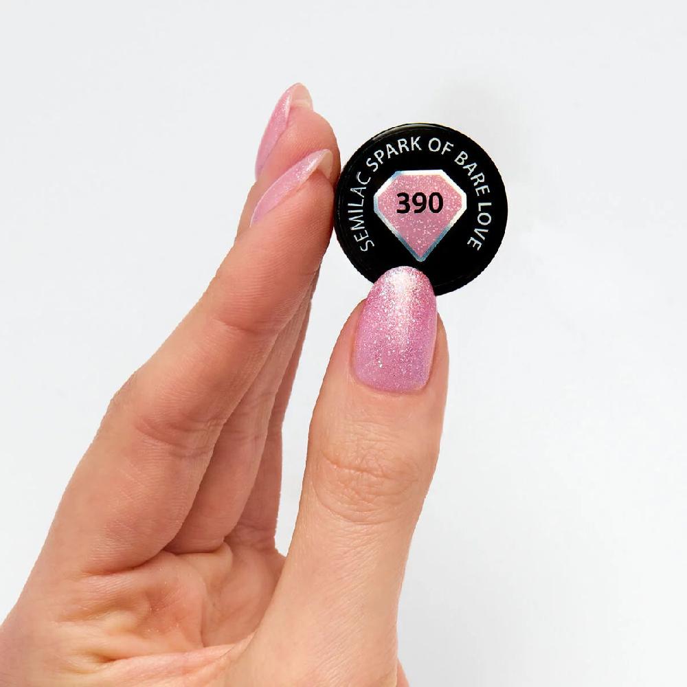 Semilac 390 Spark Of Bare Love - Semilac Soak Off Gel / Hybrid Nail Polish UV Hybrid Color