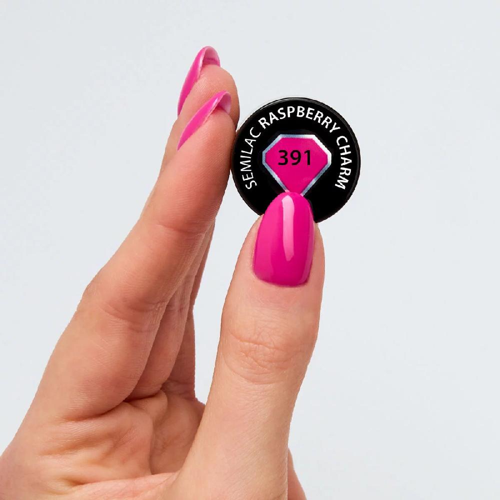 Semilac 391 Raspberry Charm - Semilac Soak Off Gel / Hybrid Nail Polish UV Hybrid Color