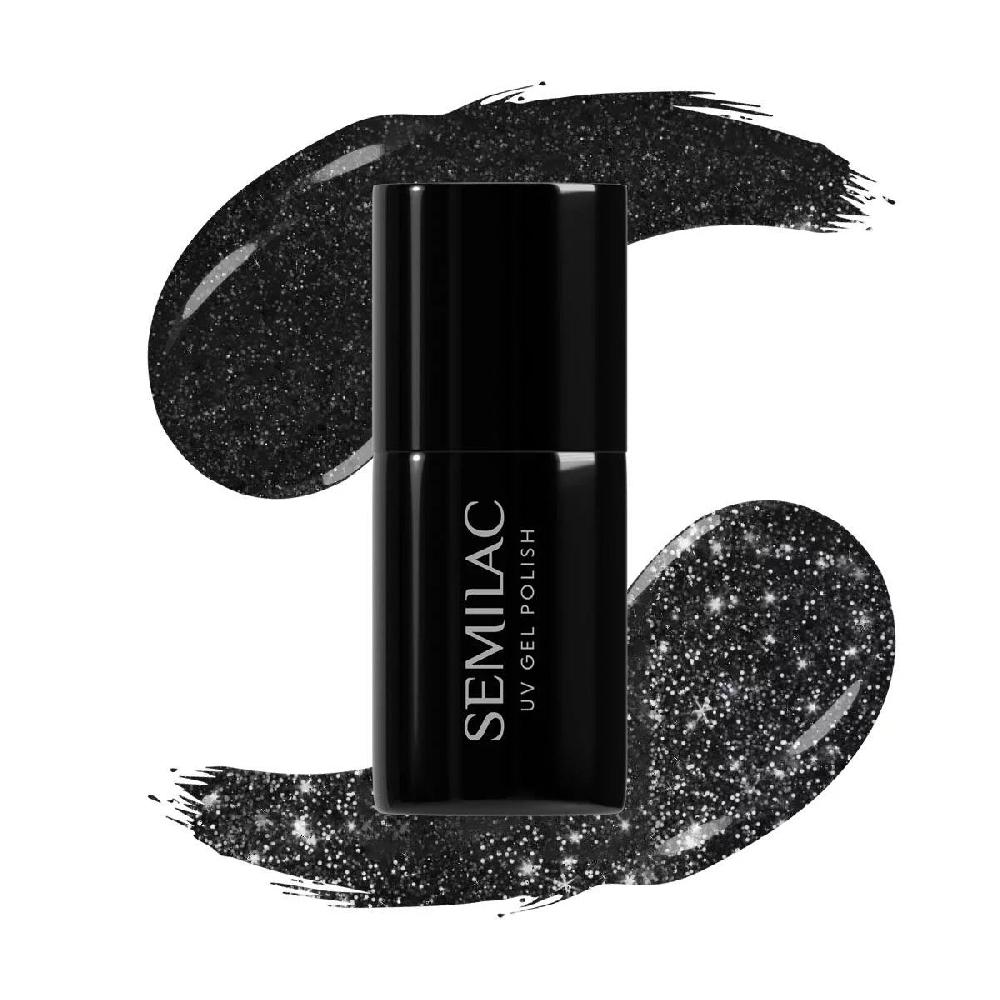 Semilac 394 Sparkling Midnight Date - Semilac Soak Off Gel / Hybrid Nail Polish UV Hybrid Color