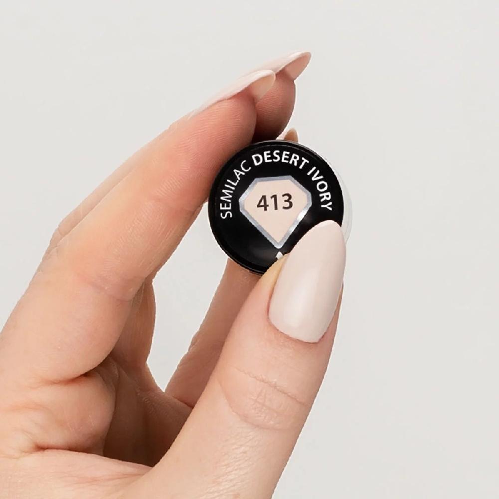 Semilac 413 Desert Ivory - Semilac Soak Off Gel / Hybrid Nail Polish UV Hybrid Color