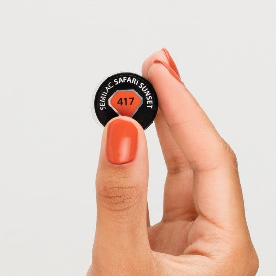 Semilac 417 SAFARI SUNSET - Semilac Soak Off Gel / Hybrid Nail Polish UV Hybrid Color