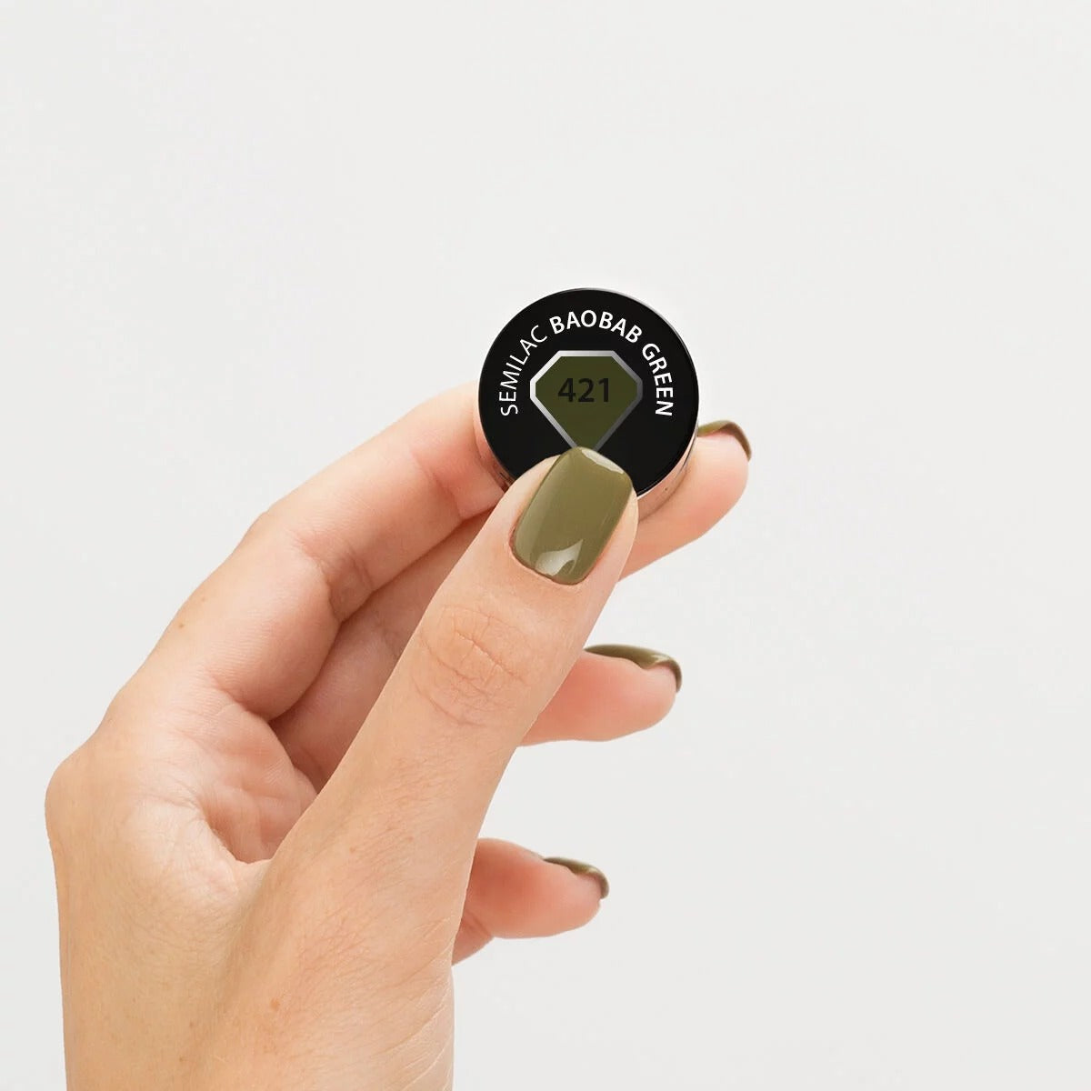 Semilac 421 Baobab Green - Semilac Soak Off Gel / Hybrid Nail Polish UV Hybrid Color