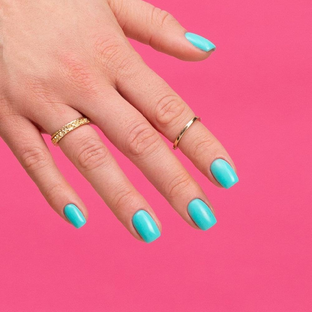 Semilac 439 STRONG TURQUOISE Semilac Soak Off Gel / Hybrid Nail Polish - EVEN BETTER TOGETHER Collection UV Hybrid Color