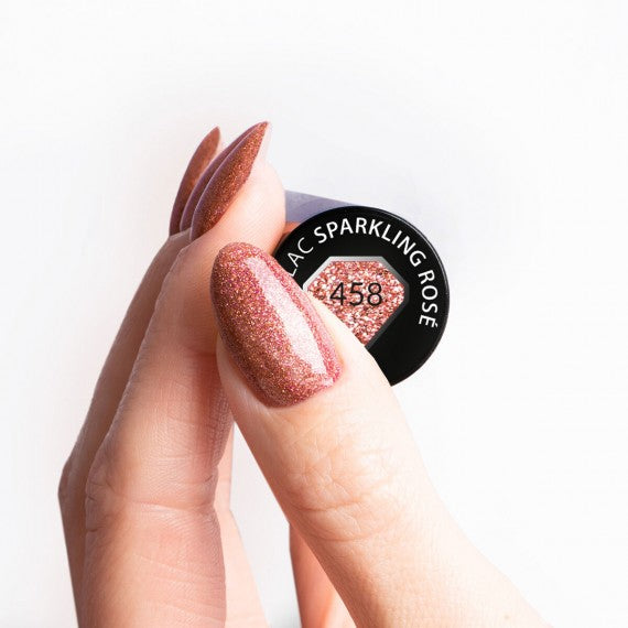 Semilac 458 SPARKLING ROSE - Semilac Hema Free Soak Off Gel / Hybrid Nail Polish UV Hybrid Color