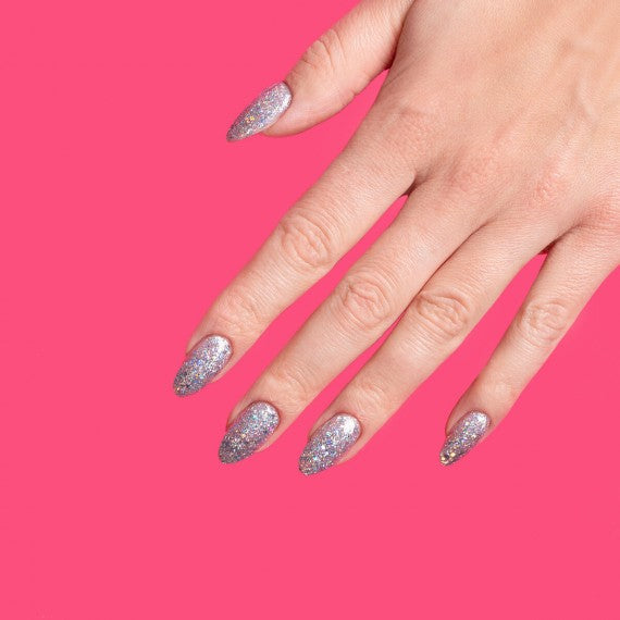 Semilac 460 SILVER FIREWORKS - Semilac HEMA FREE Soak Off Gel / Hybrid Nail Polish UV Hybrid Color