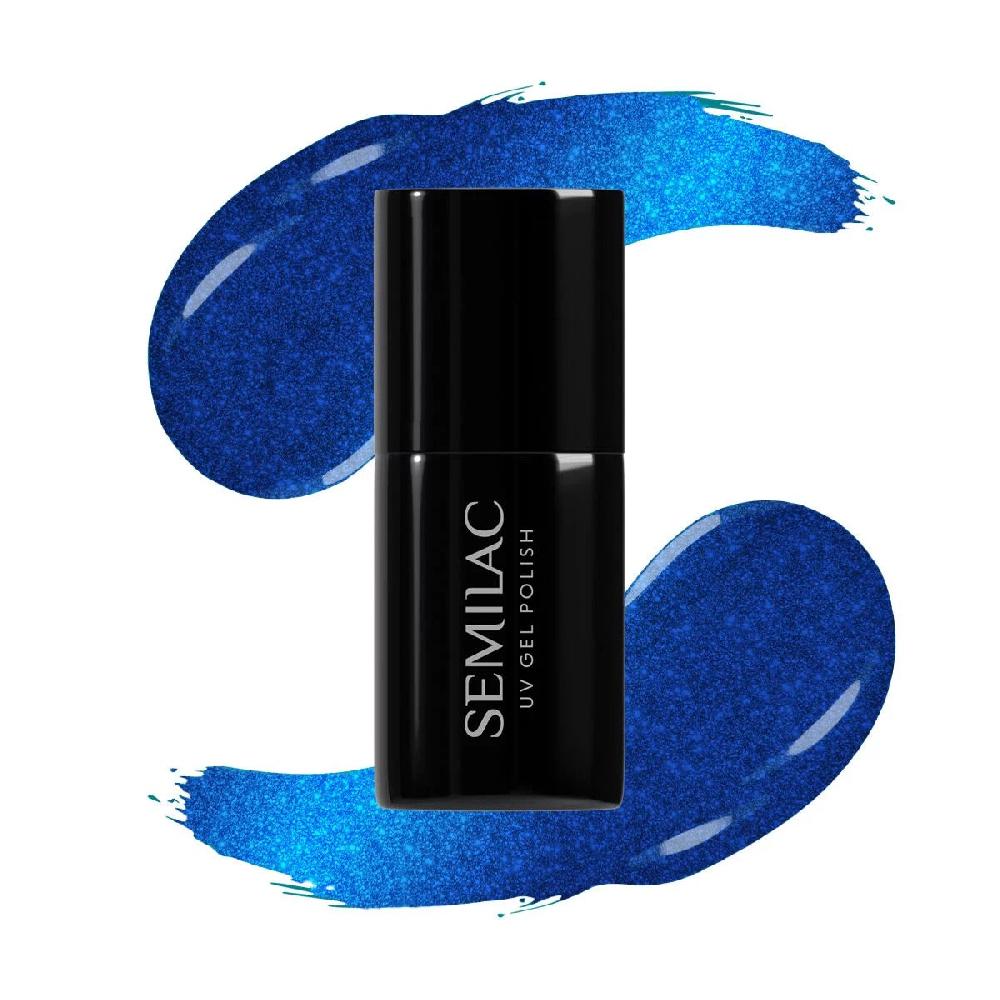 semilac 466 Blue Silk Pyjamas - Semilac Soak Off Gel / Hybrid Nail Polish UV Hybrid Color