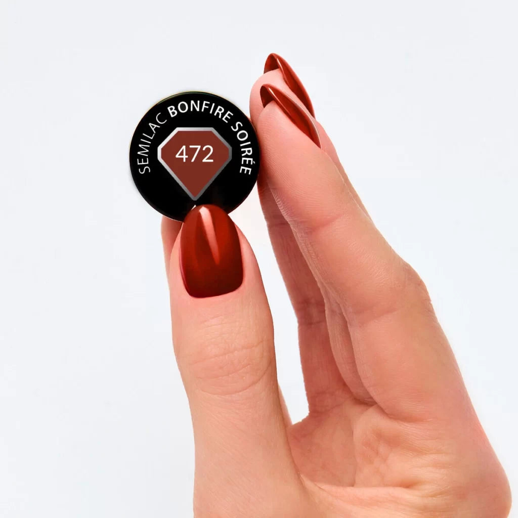Semilac 472 BONFIRE SOIREE- Semilac Soak Off Gel / Hybrid Nail Polish UV Hybrid Color