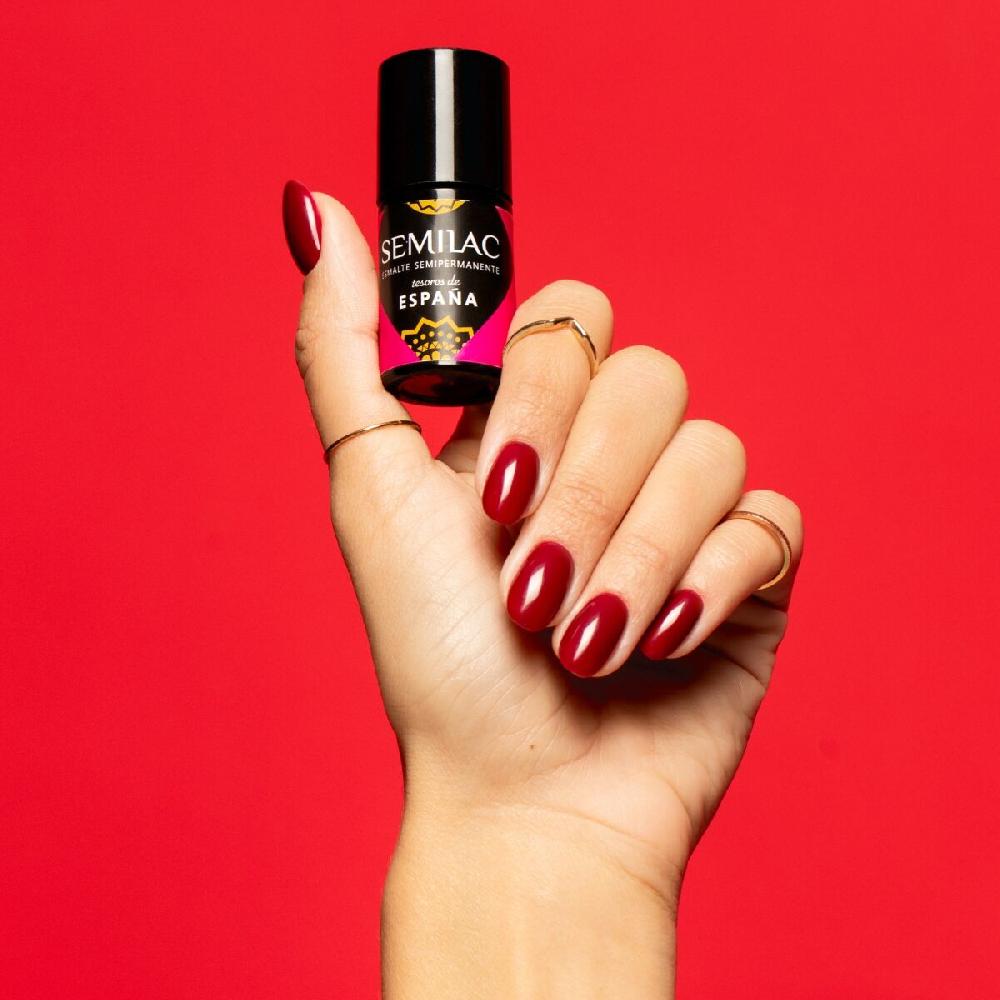 Semilac 478 Vino Tinto - Semilac Soak Off Gel / Hybrid Nail Polish UV Hybrid Base/Top
