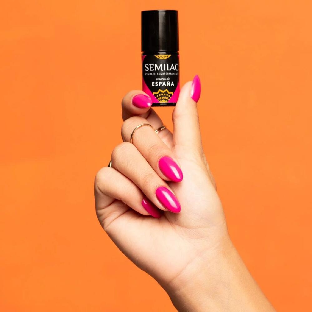 Semilac 479 Pasión Fucsia - Semilac Soak Off Gel / Hybrid Nail Polish UV Hybrid Base/Top