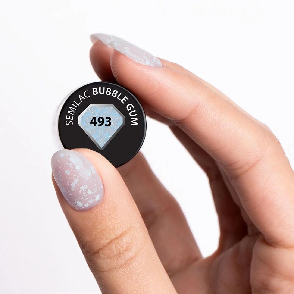 Semilac 493 Bubble Gum - Semilac Soak Off Gel / Hybrid Nail Polish UV Hybrid Color