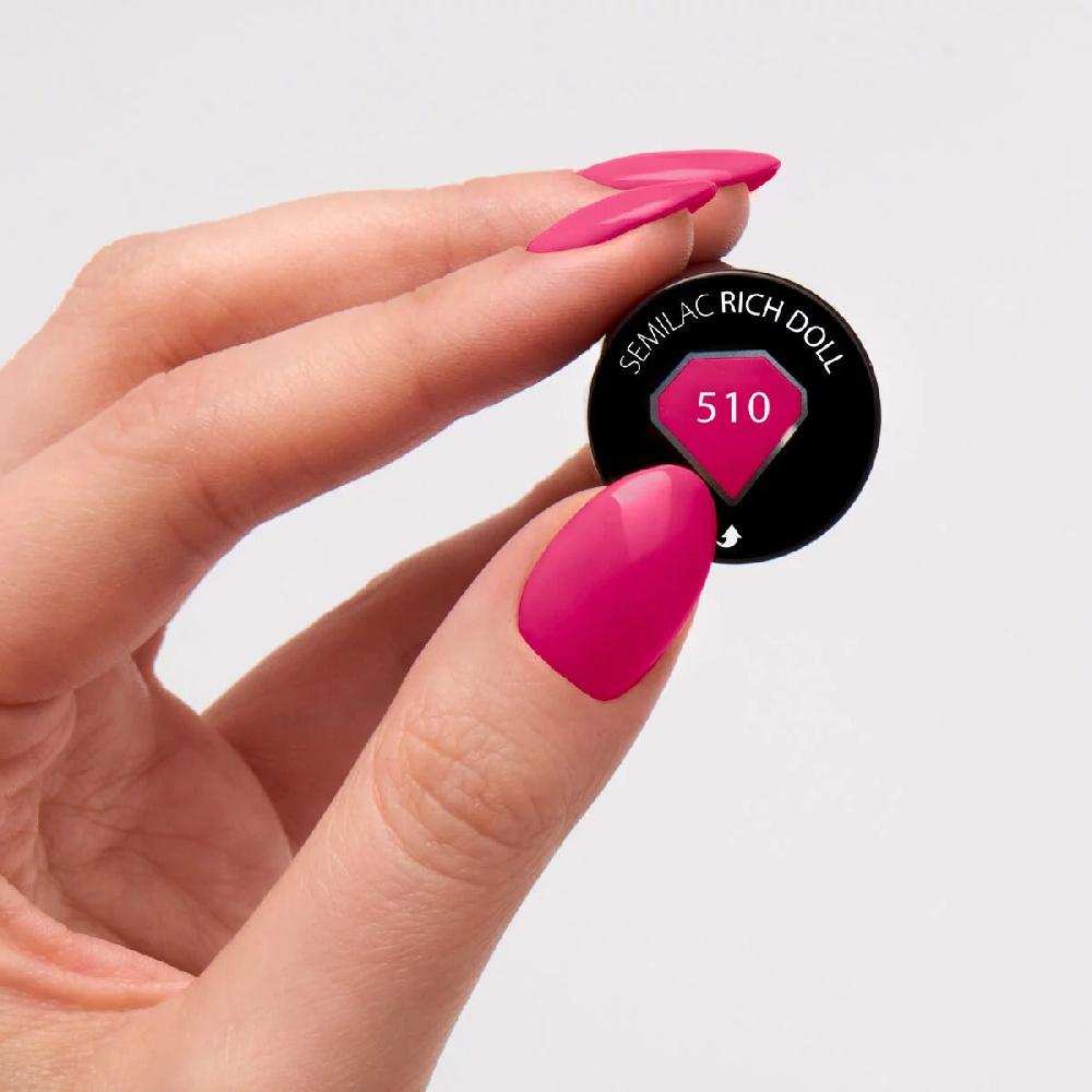 Semilac 510 Rich Doll Semilac - Soak Off Gel / Hybrid Nail Polish UV Hybrid Color