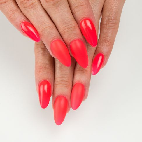 Semilac 518 Neon Orange - Semilac Soak Off Gel / Hybrid Nail Polish - "Semibeats" Collection UV Hybrid Color