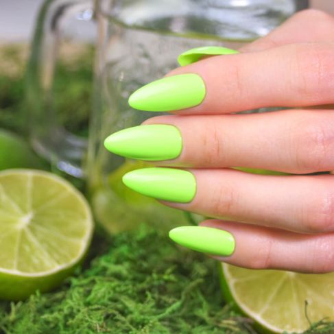 Semilac 564 NEON LIME Semilac Soak Off Gel / Hybrid Nail Polish UV Hybrid Color