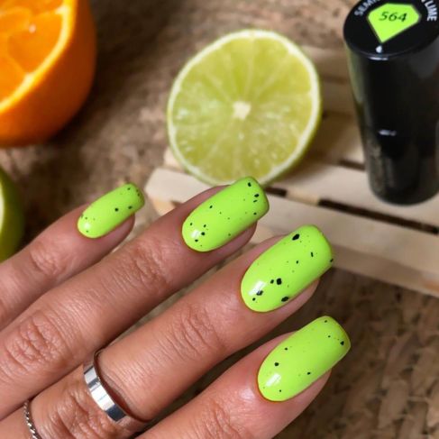 Semilac 564 NEON LIME Semilac Soak Off Gel / Hybrid Nail Polish UV Hybrid Color