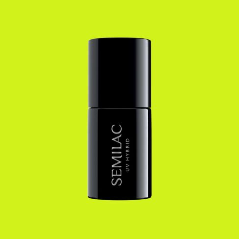 Semilac 565 NEON YELLOW Semilac Soak Off Gel / Hybrid Nail Polish UV Hybrid Color