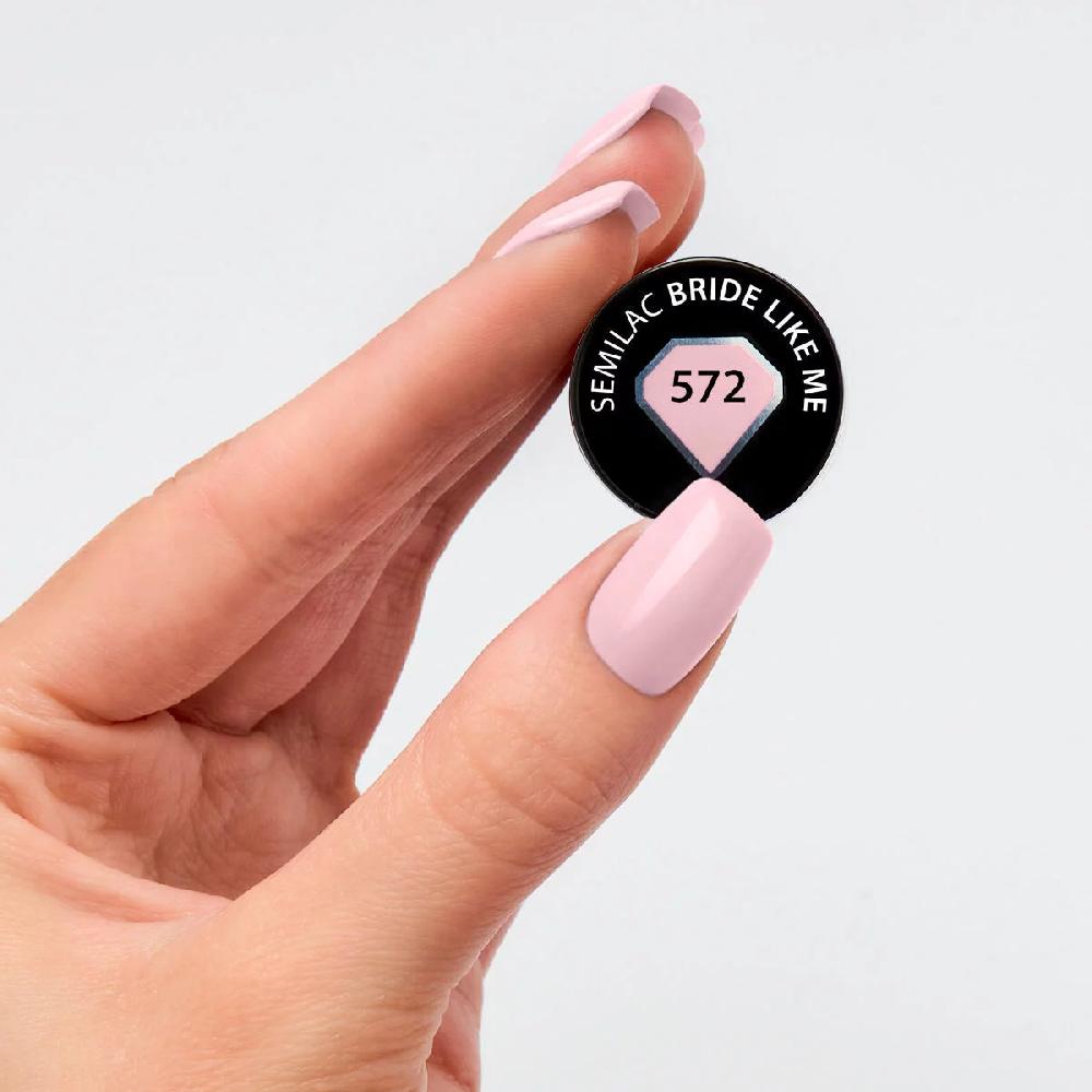 Semilac 572 Bride Like Me - Semilac Soak Off Gel / Hybrid Nail Polish UV Hybrid Color