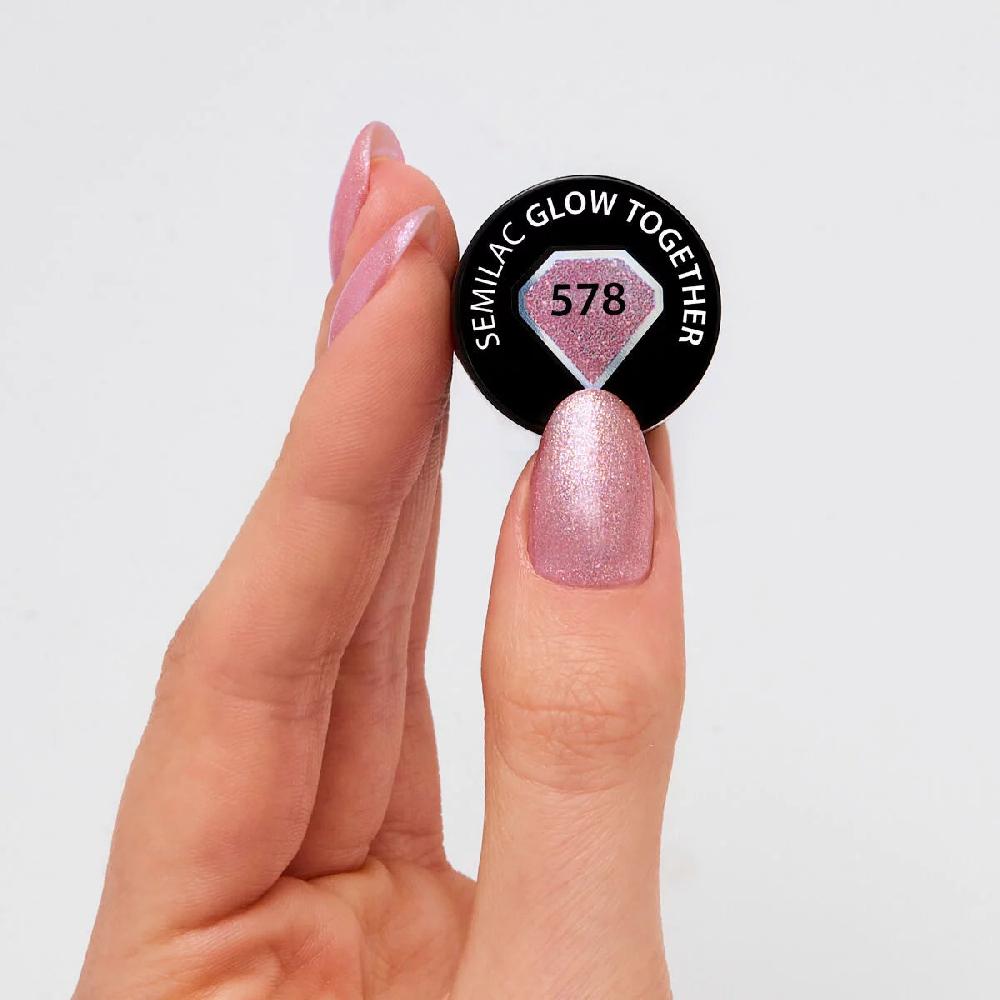 Semilac 578 GLOW TOGETHER- Semilac Soak Off Gel / Hybrid Nail Polish UV Hybrid Color